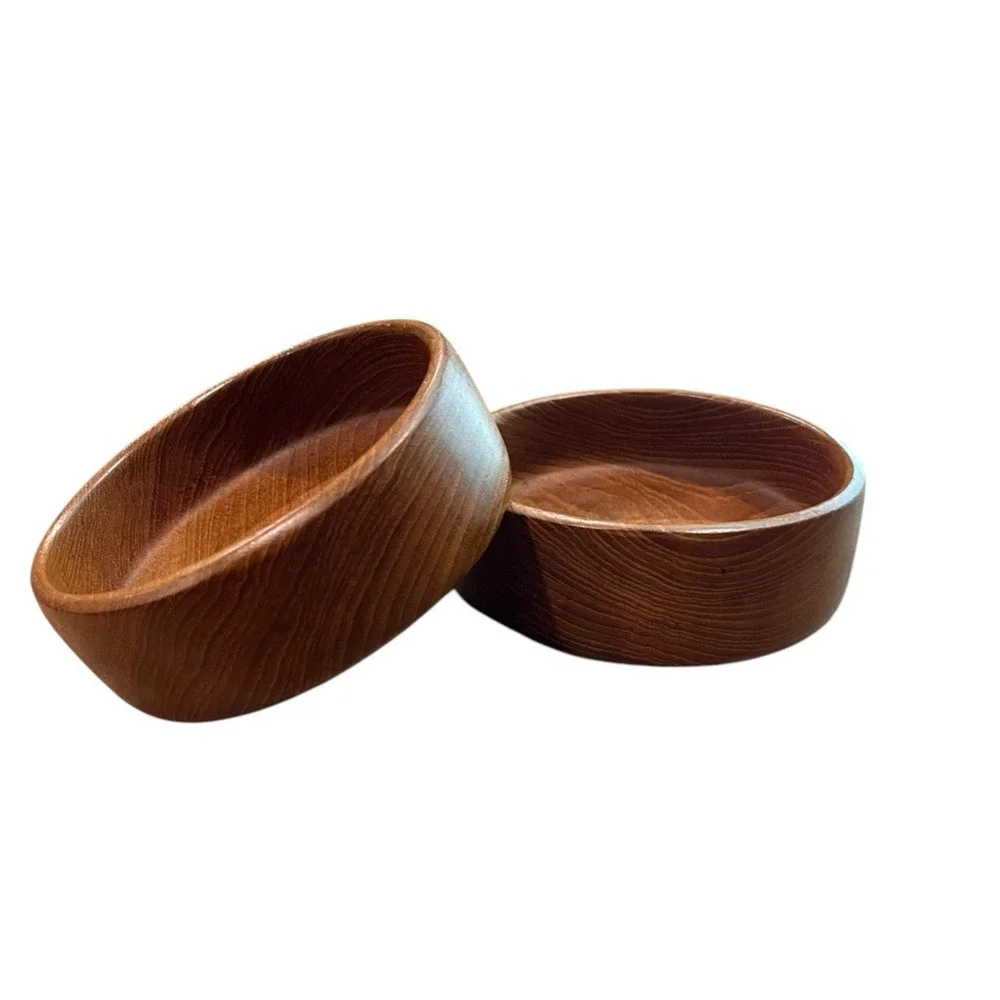 Rustic Wooden Bowls Small Snack Bowls Set of 2